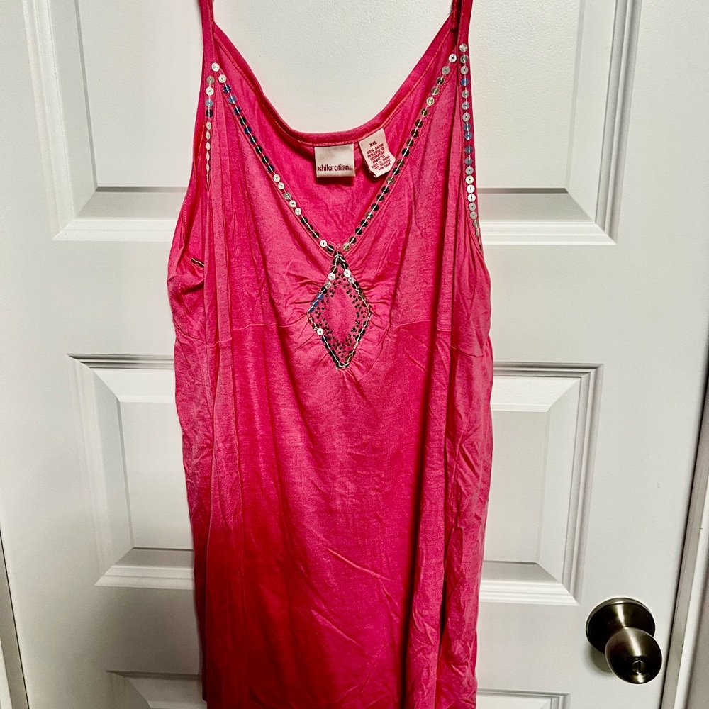 Xhilaration Vibrant Pink Sleeveless Top